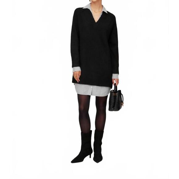 NEW FIFTEEN TWENTY carrie mixed media dress in black - Picture 3 of 8